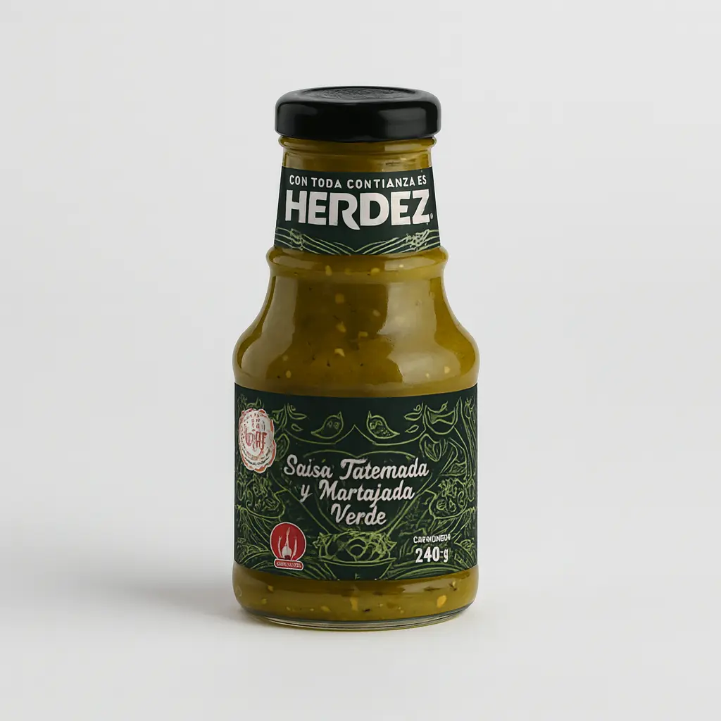 GRILLED AND CRUSHED GREEN SAUCE / SALSA VERDE TATEMADA Y MARTAJADA 240 Gr