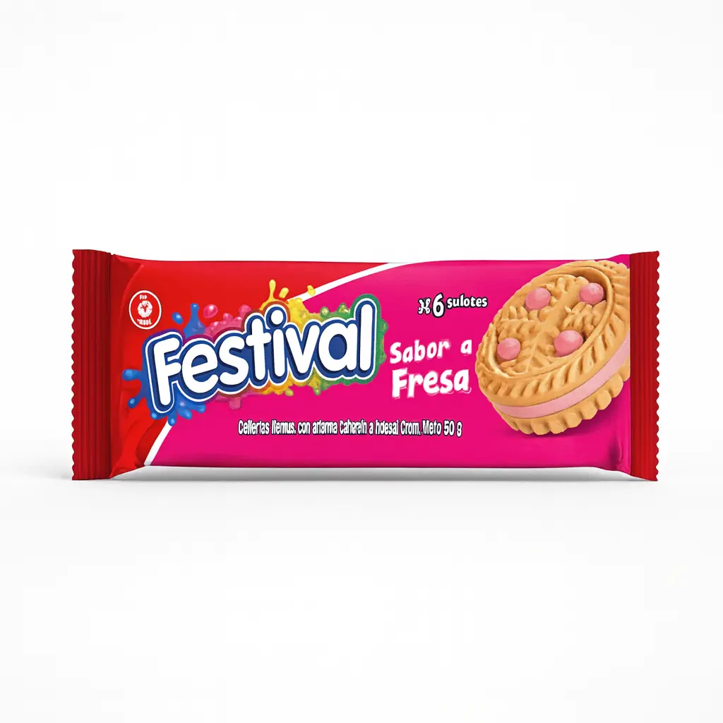 GALLETA DE FRESA FESTIVAL 50Gr