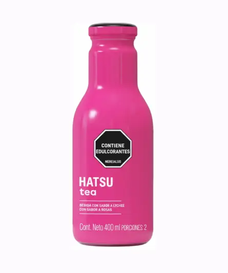 HATSU PINK TEA LYCHEE 400ML