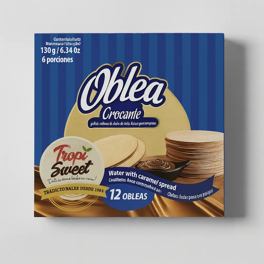 WAFER WITH CARAMEL SPREAD / OBLEAS 180 Gr