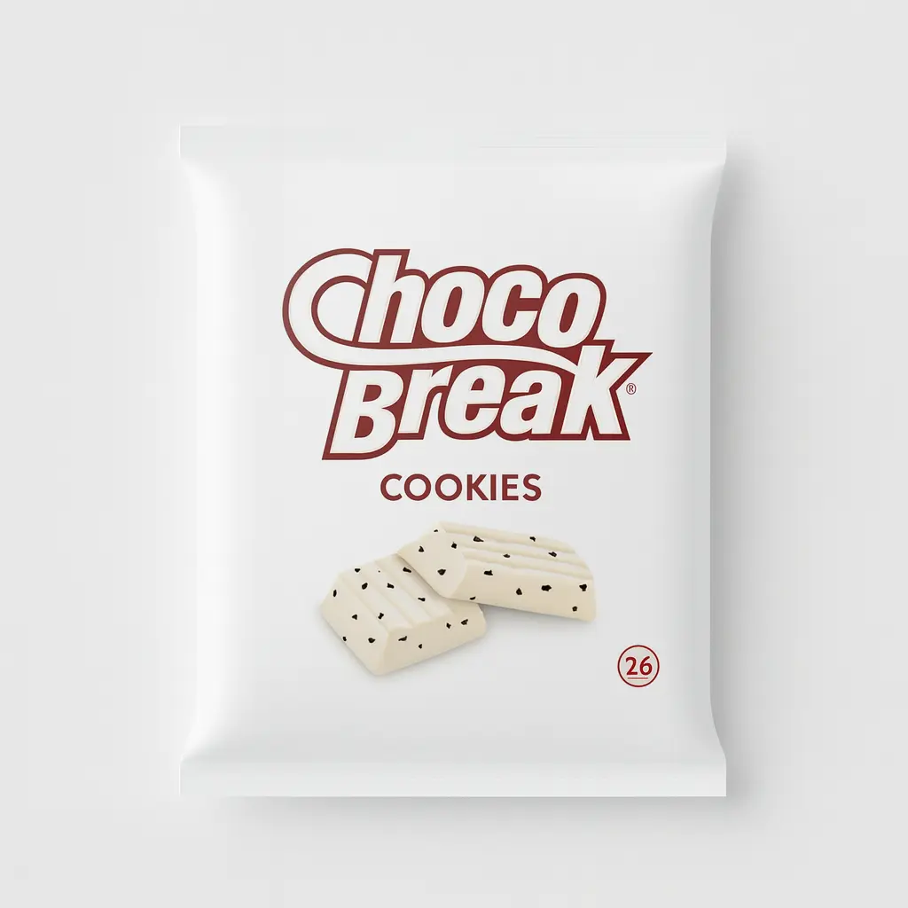 WHITE CHOCOLATE COOKIES WITH COOKIE CHIPS / CHOCO BREAK 5GR