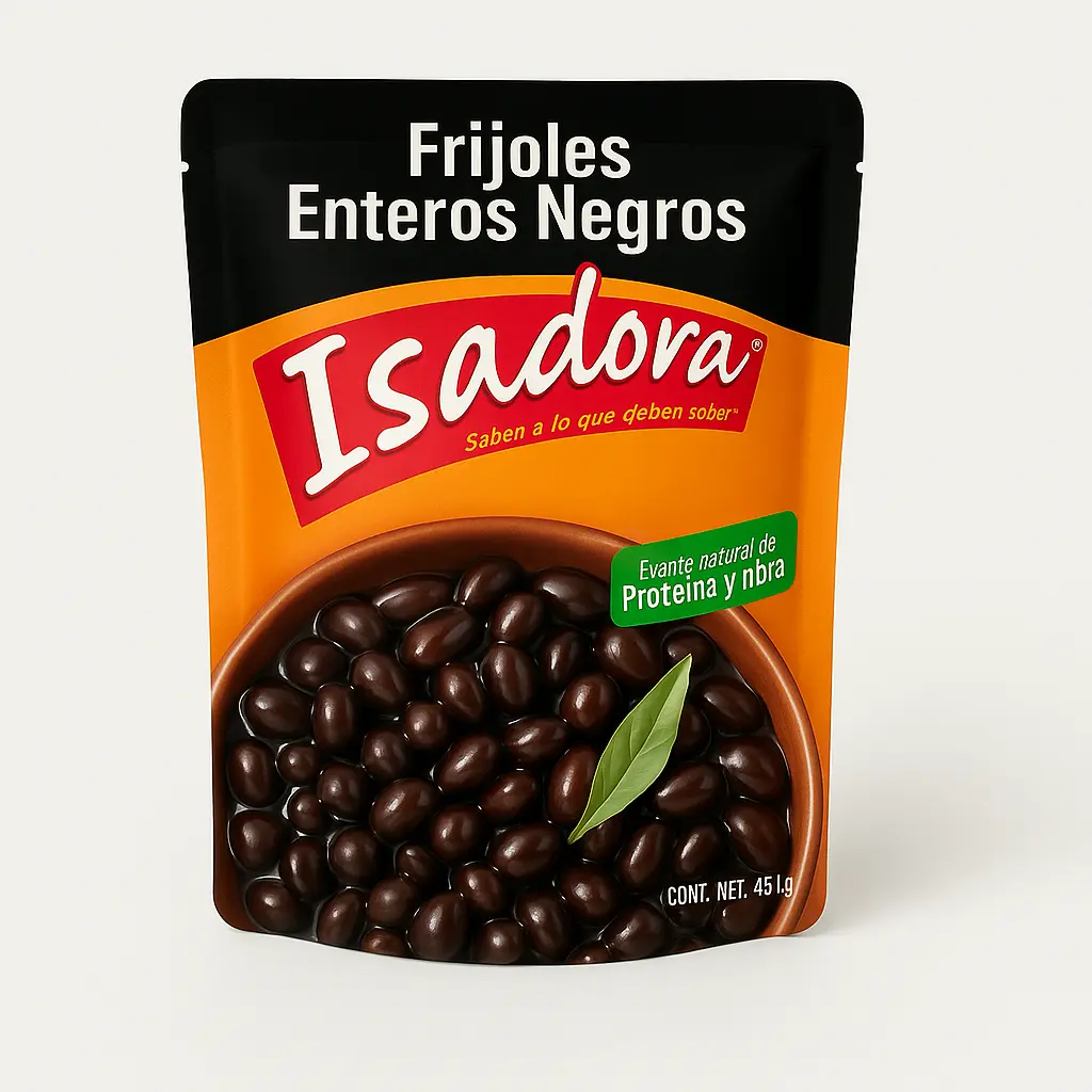 FRIJOLES NEGROS ENTEROS ISADORA 454Gr