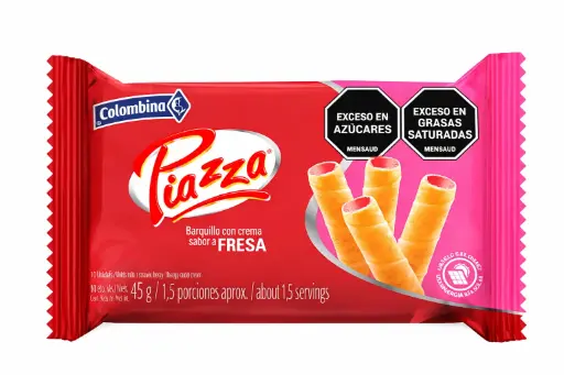 PIAZZA STRAWBERRY WAFER 45GR
