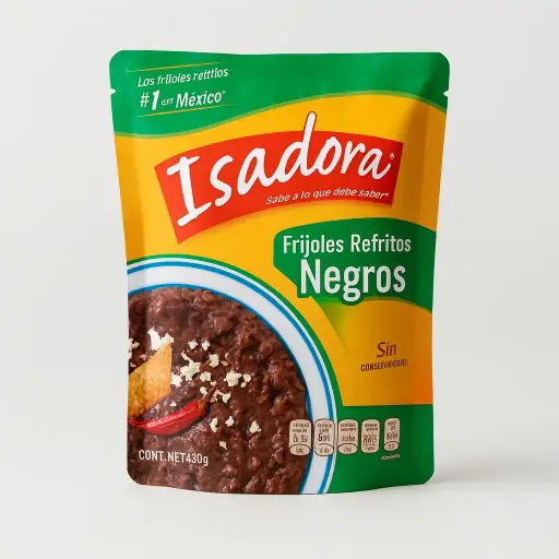 [6M] BLACK REFRIED BEANS ISADORA 430Gr