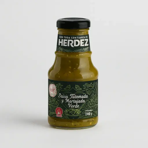 GRILLED AND CRUSHED GREEN SAUCE / SALSA VERDE TATEMADA Y MARTAJADA 240 Gr