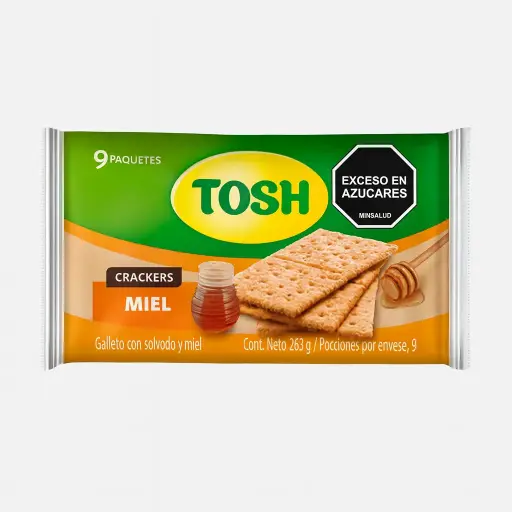 GALLETAS CON SALVADO Y MIEL TOSH 26Gr