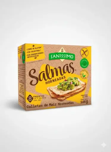 OVEN BAKED CORN CRACKERS SALMAS 144Gr