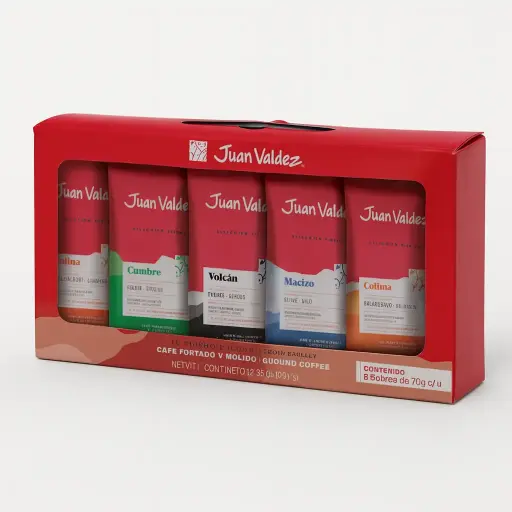 KIT SOBRES CAFÉ MOLIDO PREMIUM JUAN VALDEZ 350Gr