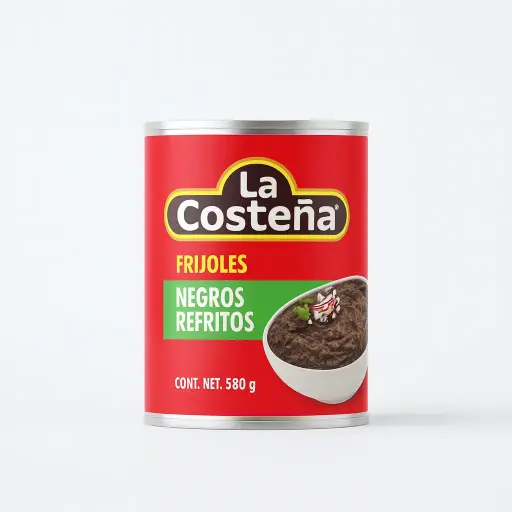 REFRIED BLACK BEANS LA COSTENA 580Gr