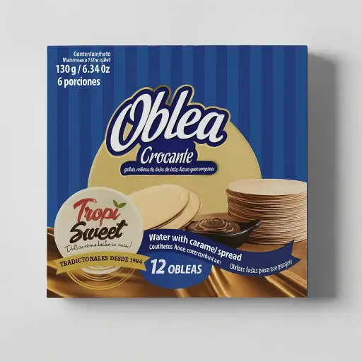WAFER WITH CARAMEL SPREAD / OBLEAS 180 Gr