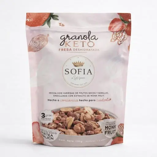 KETO STRAWBERRY GRANOLA SOFIA 250GR